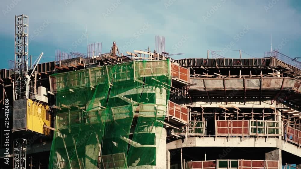Men at work in construction. Men at work in construction.