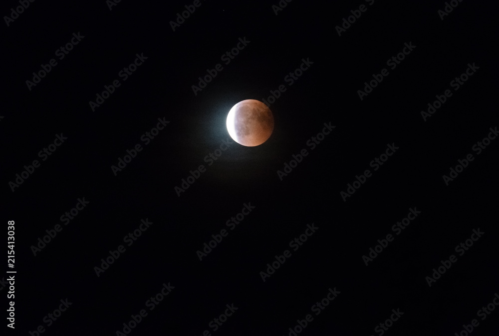 Amsterdam, Netherlands - 07-27-2018 Lunar eclipse Amsterdam, Netherlands - 07-27-2018 Lunar eclipse