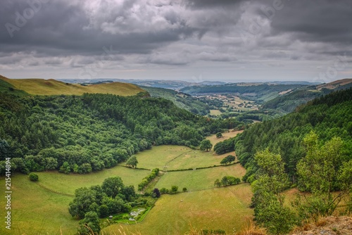 Views over the Welsh Valleys at Bwlch Nant Yr Arian Ponterwyd Aberystwyth Ceredigion