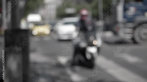 Wallpaper Mural Out of focus busy city intersection Torontodigital.ca