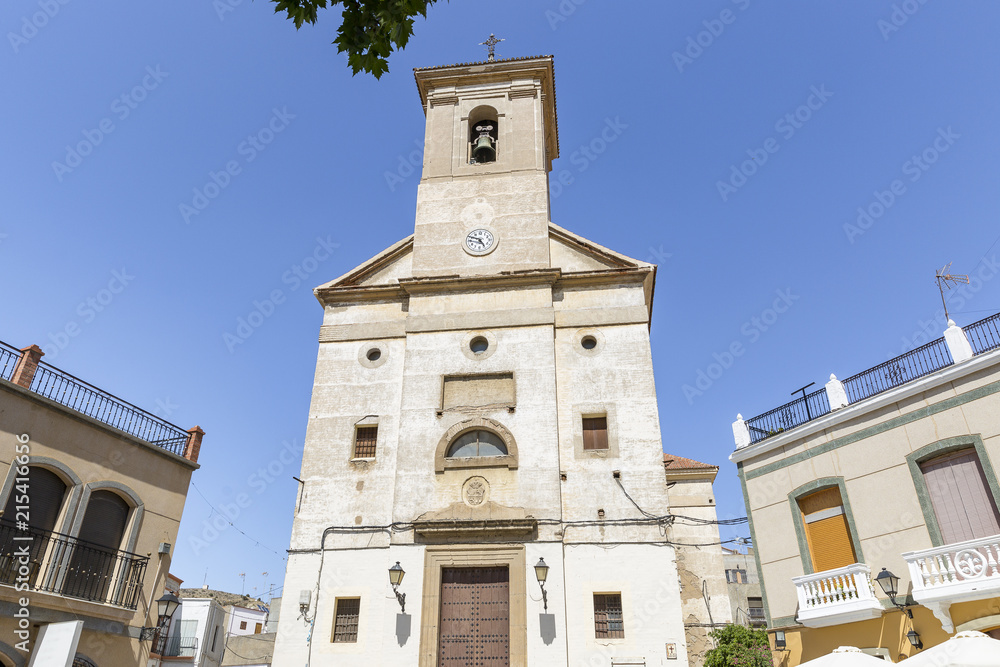 Parish Church of San Juan Bautista in Alhabia town, Almeria, Andalusia, Spain