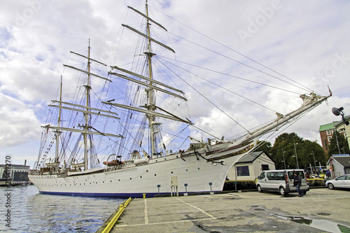 A 3-masted Bark, sailing ship in Bergen, Norway