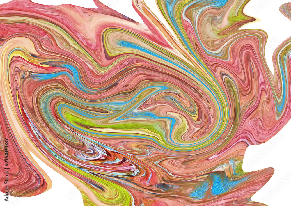 Abstract texture background. Marble creative art. Digital painting colorful artwork. Acrylic psychedelic drawing.