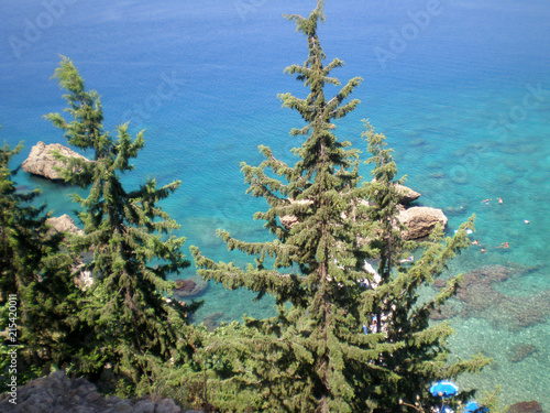 View of the Mediterranean Sea from the observation deck (Antalya, Turkey) photo