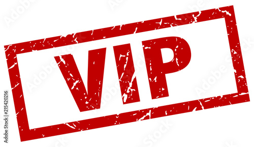 square grunge red vip stamp