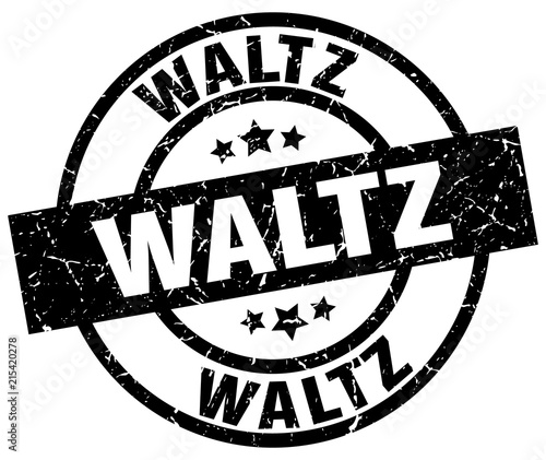 waltz round grunge black stamp