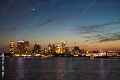 The downtown Philadelphia skylines