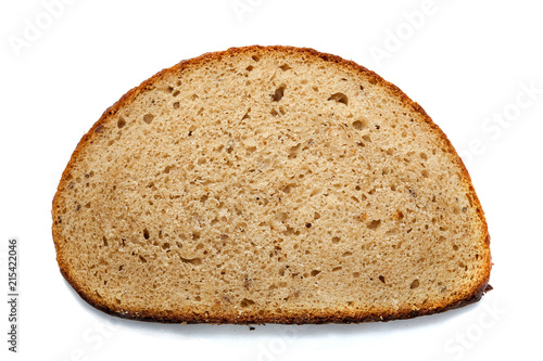 grain bread slice isolated close-up