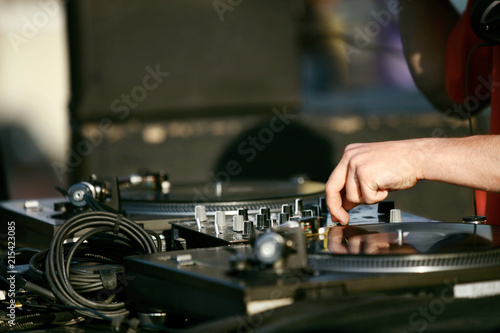 DJ Mixing Music Track On Festival © puhhha