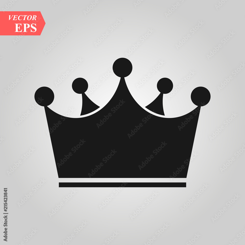 Illustration of crown icon on white background Illustration of crown icon on white background