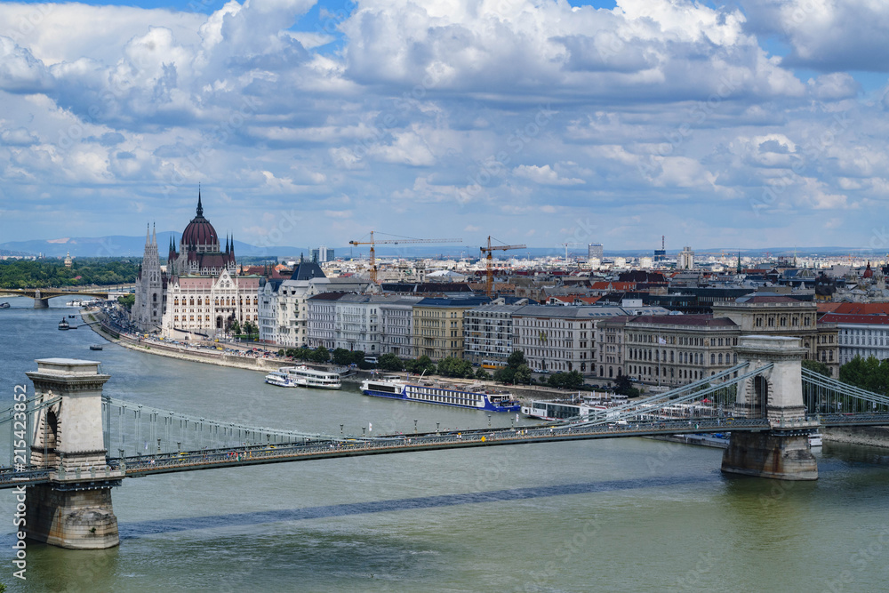 A sunny day in the capital of Hungary, Budapest.