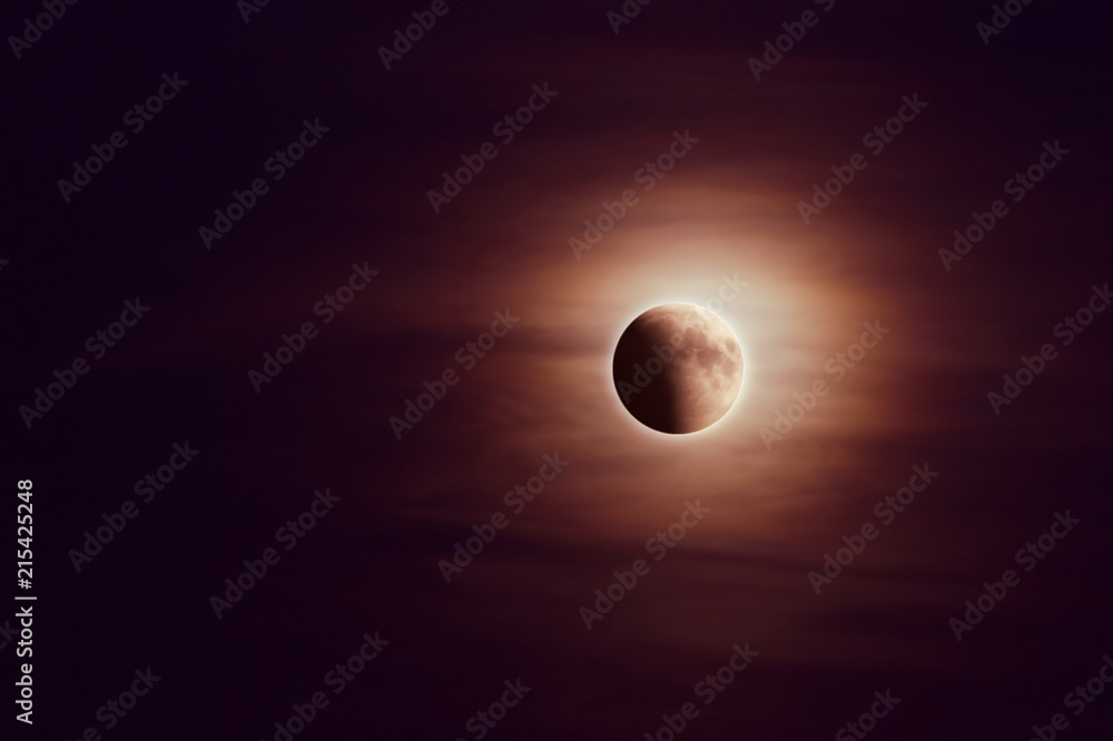 Obraz premium Moon eclipse of 2018