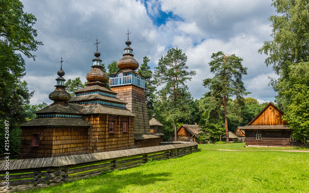 Russisch-orthodoxe Kirche im Freilichtmuseum der Volksbauweise in Sanok; Polen