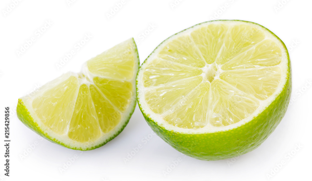 Fresh lime on white background Fresh lime on white background