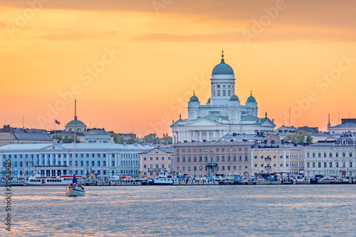 Canvas Print Sunset over Helsinki Cathedral, Finland