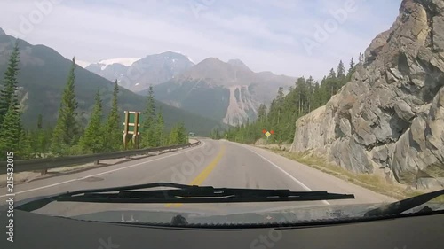 Icefields Parkway Jasper National Park, driving near Stutfield picnic area photo