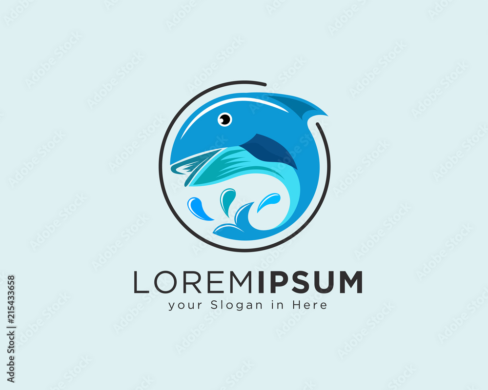 circle jump fish logo
