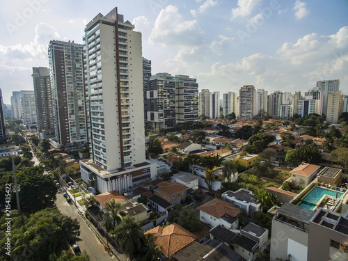 Panoramic view of the buildings of the Campo Belo neighborhood in Sao Paulo, Brazil 