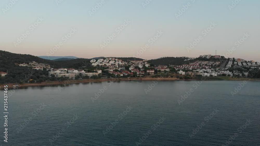 Drone flying towards the coast over the Aegean Sea (4K aerial) Drone flying towards the coast over the Aegean Sea (4K aerial)