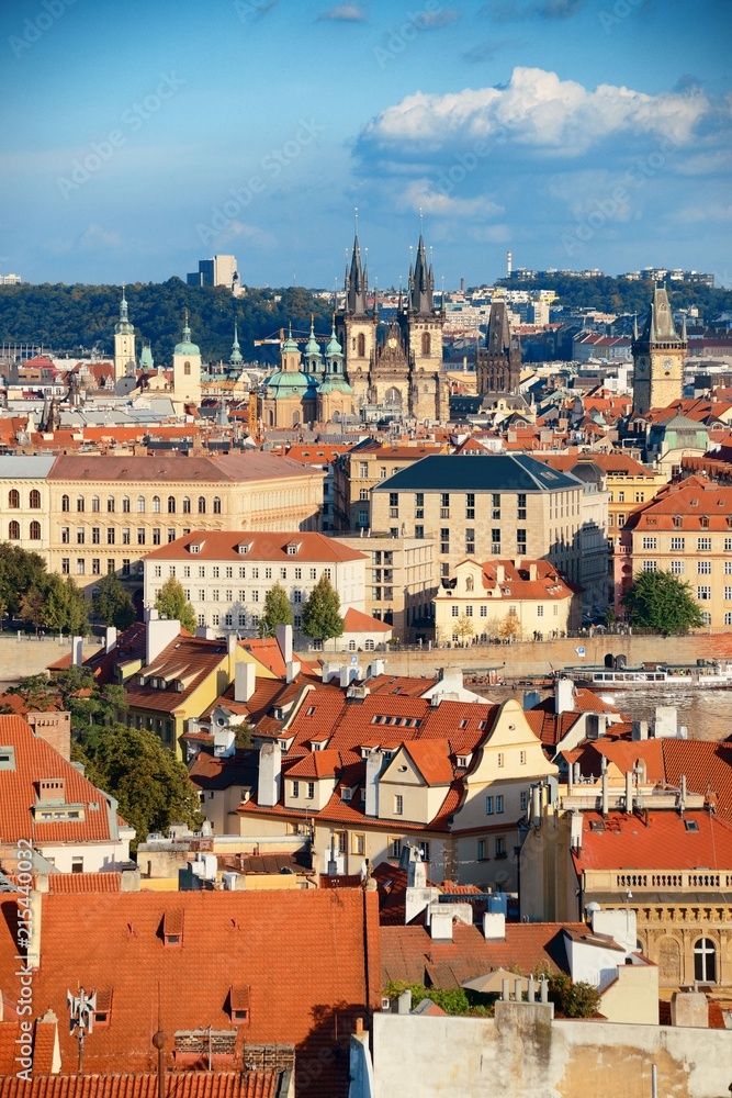 Obraz premium Prague skyline rooftop view