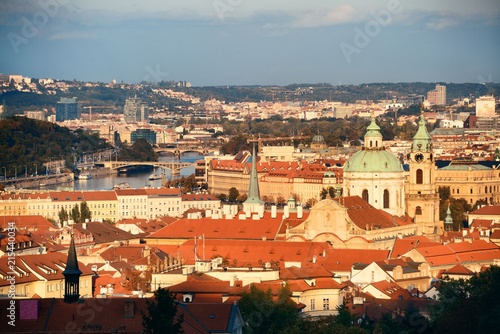 Prague skyline rooftop view dome