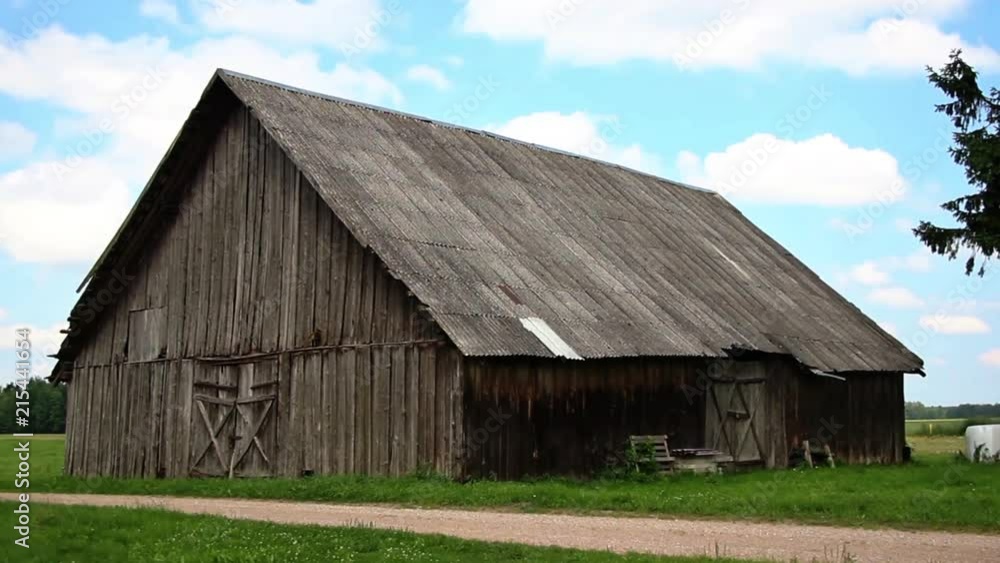 Old wooden farm building in the farmstead Old wooden farm building in the farmstead