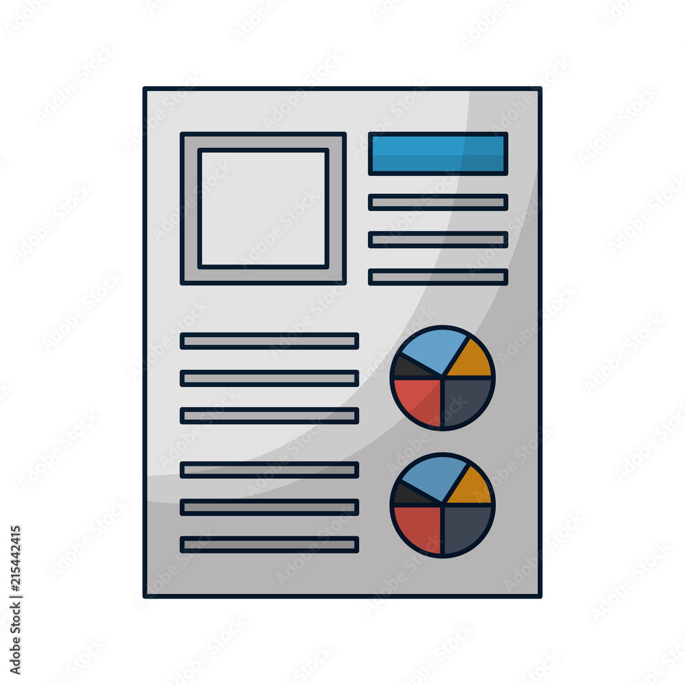 financial document report pie chart financial document report pie chart