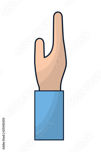 human hand gesture cartoon icon