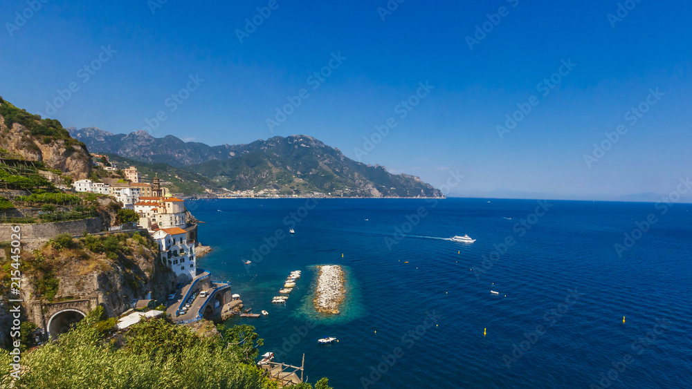 View of Amalfi Coast from the Town of Amalfi, Italy