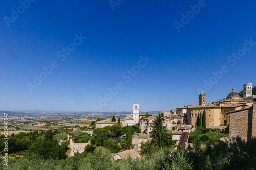 Panoramic View of Houses of Assisi, Italy