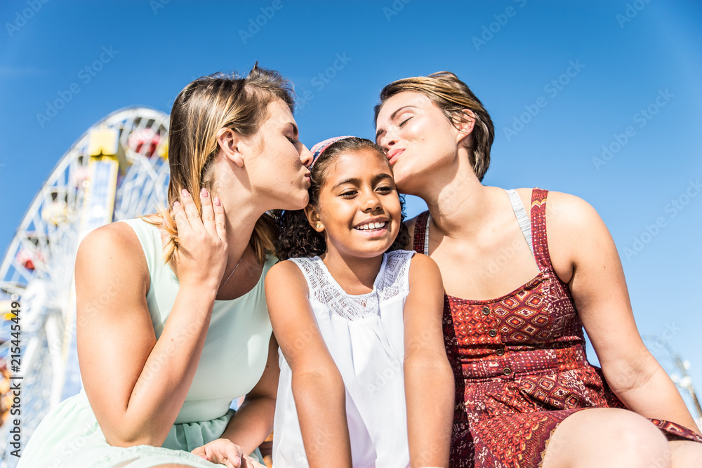 Lebians mothers with adopted daughter