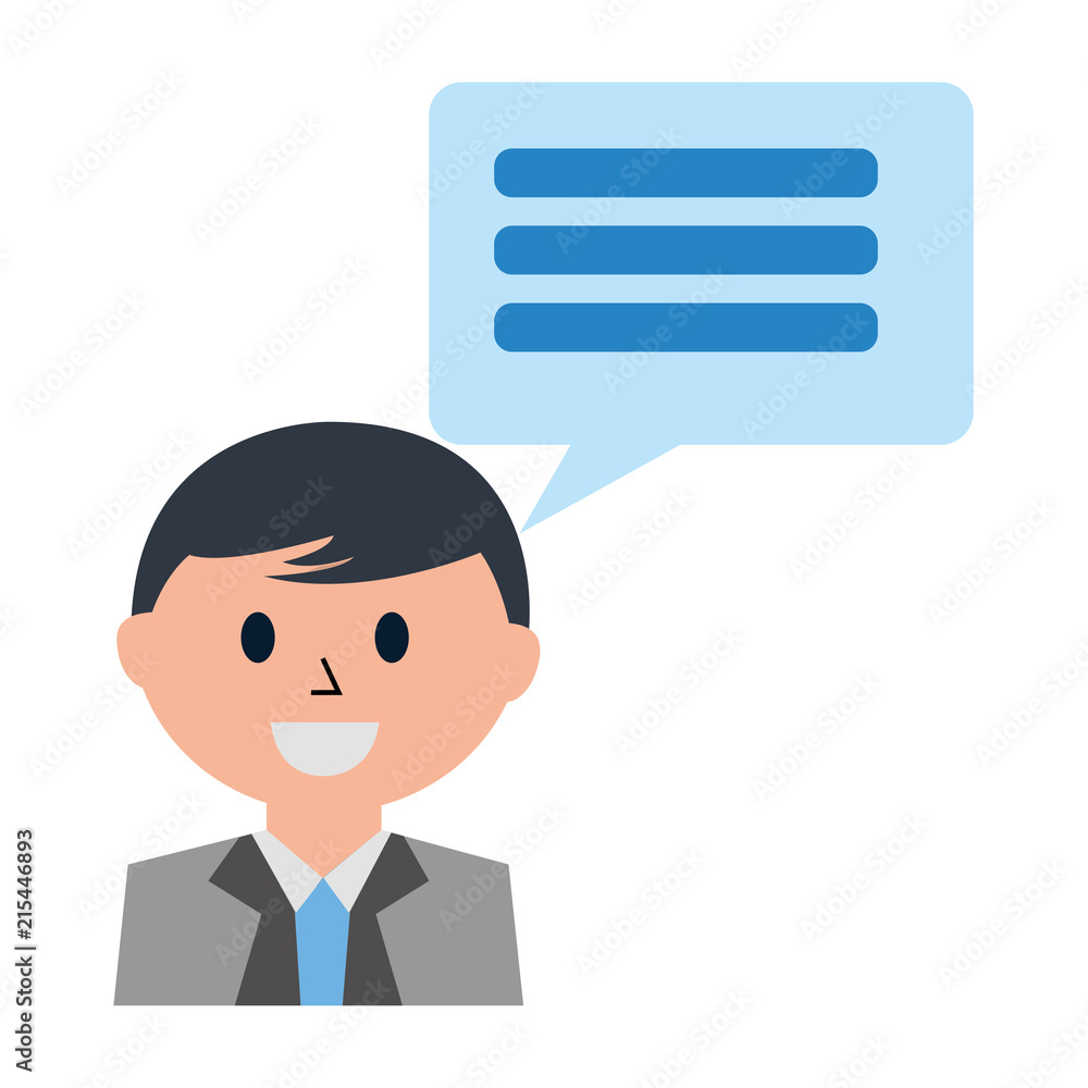 business man with speech bubble business man with speech bubble
