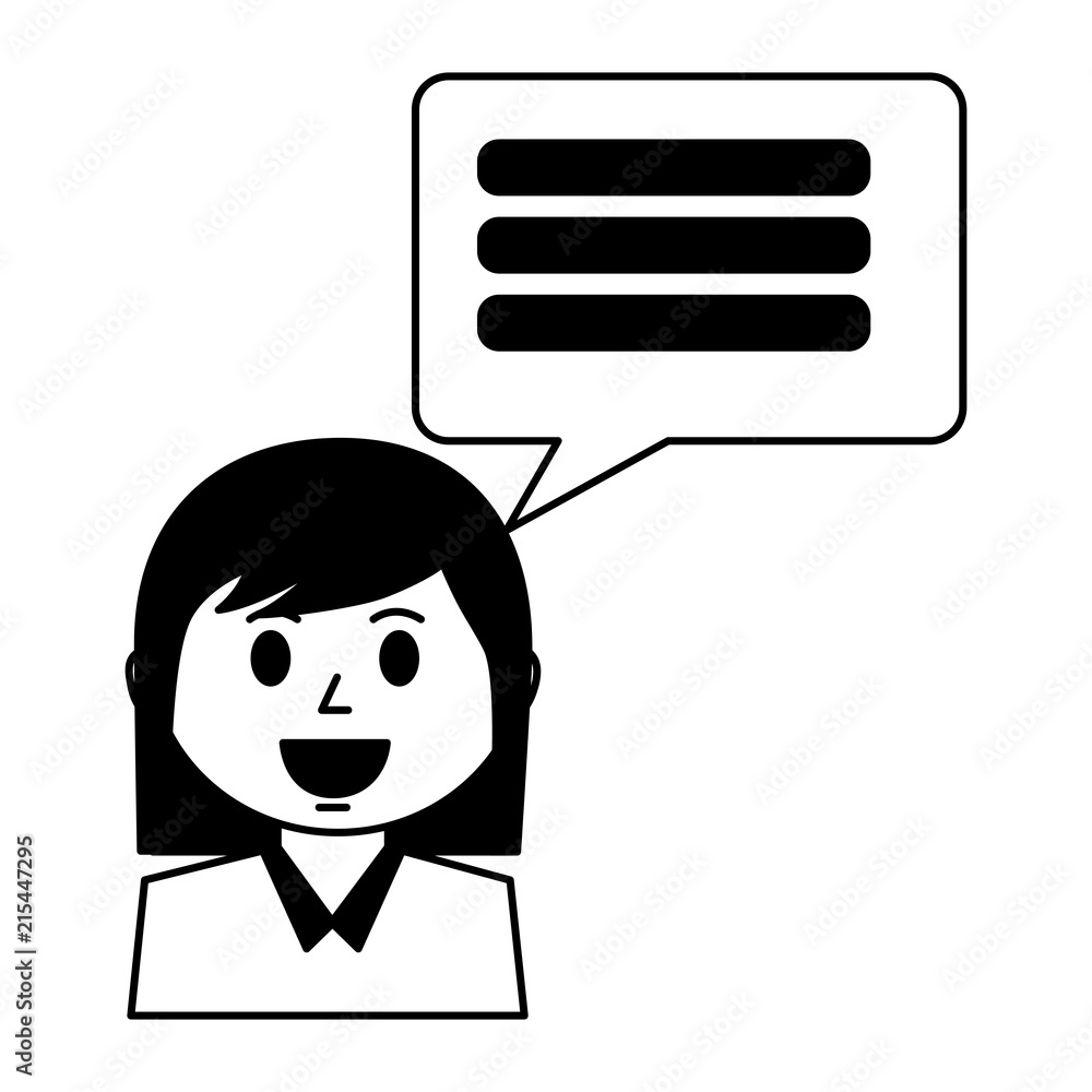 business woman with speech bubble business woman with speech bubble