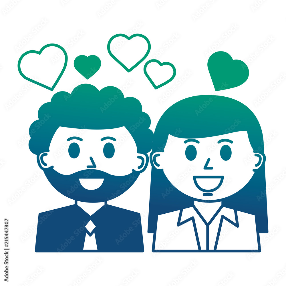 business people with hearts icon business people with hearts icon