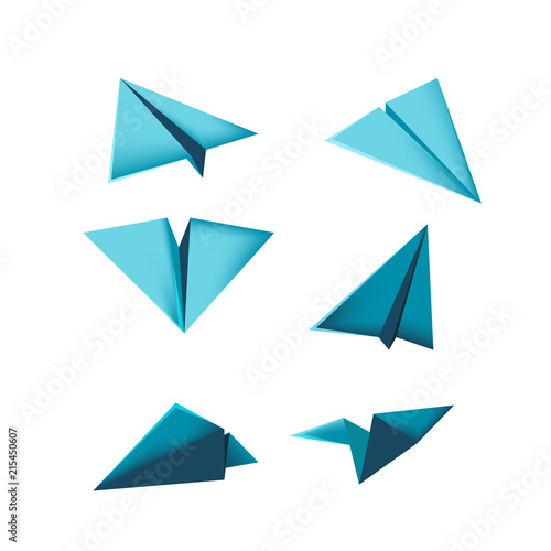 Plane Paper Design Isolate Dimention Vector