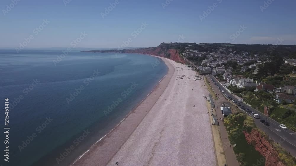 The town of Budleigh Salterton, beach and sea. Jurassic Coast, East Devon Area of Outstanding Natural Beauty, England. The town of Budleigh Salterton, beach and sea. Jurassic Coast, East Devon Area of Outstanding Natural Beauty, England.