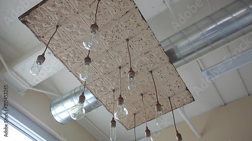 Modern Art Steampunk inspired light fixture photo