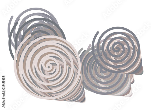 Color abstract twirl circle lines geometric pattern generative art background. Circles, drawing, twist & decoration.