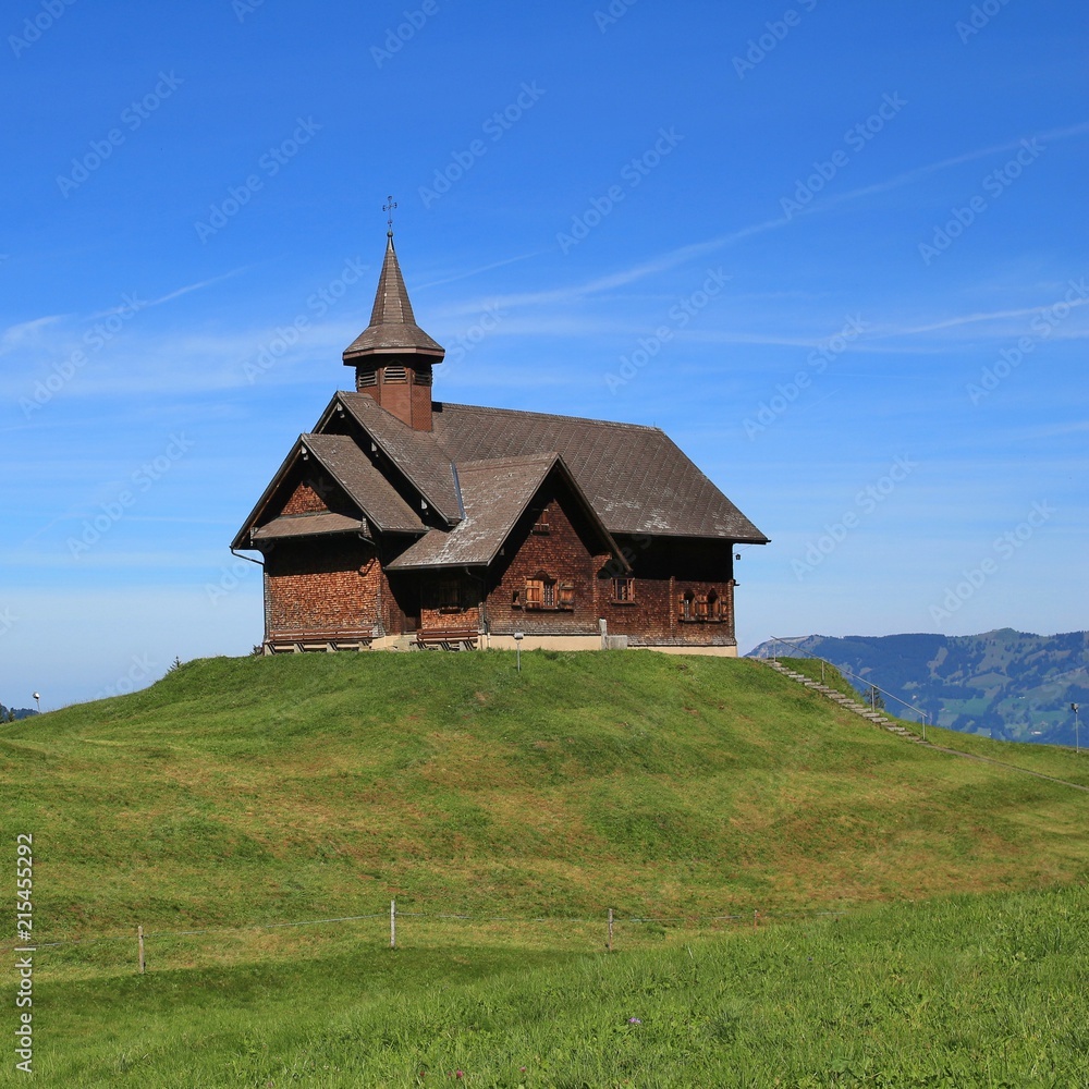 Timber chapel in Stoos, Switzerland.