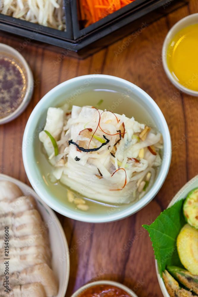 Korean traditional water kimchi