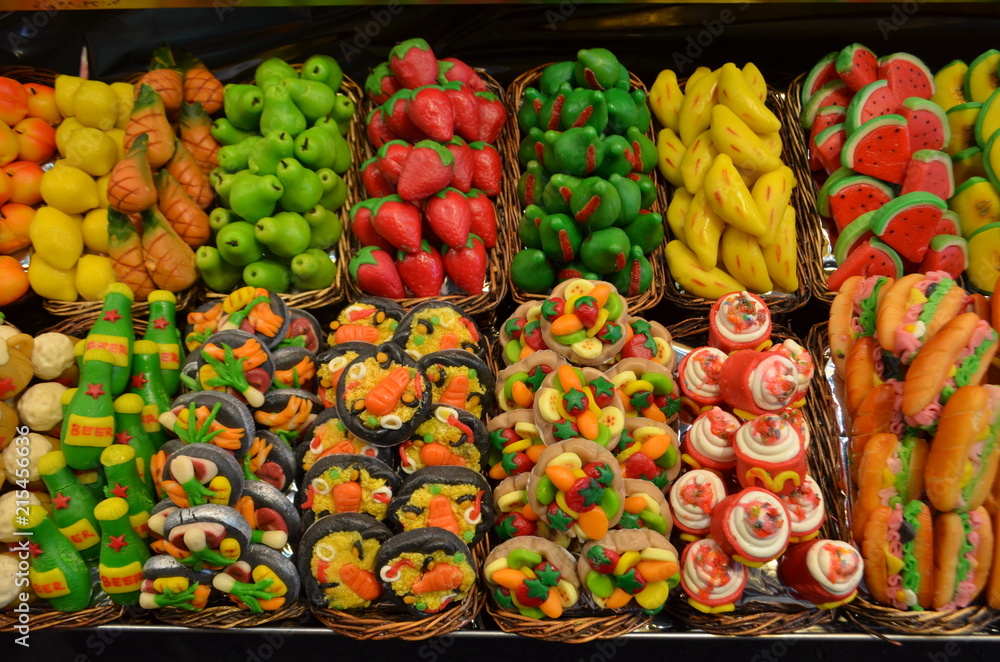 Sugar candy display in the loacal market