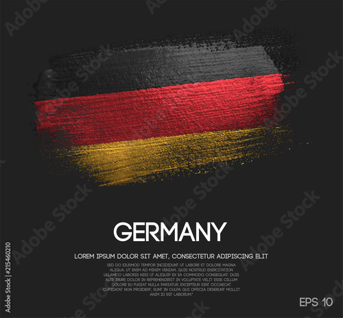 Germany Flag Made of Glitter Sparkle Brush Paint Vector