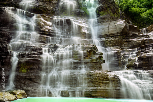 Beautiful Cigangsa waterfall scenery