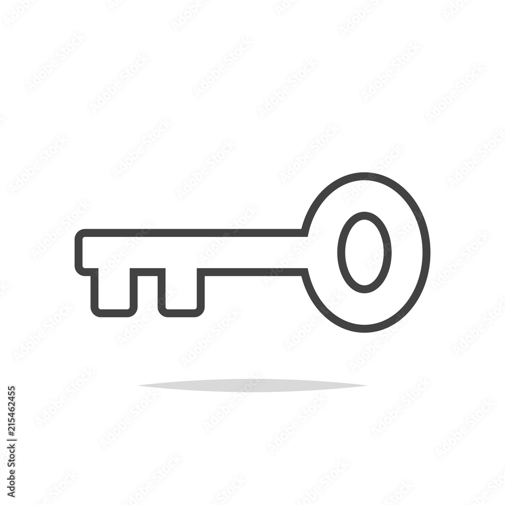 Key line icon vector isolated Key line icon vector isolated