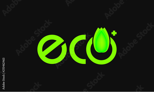 eco Logo, vector template eps for your company, industry purpose ready to use photo