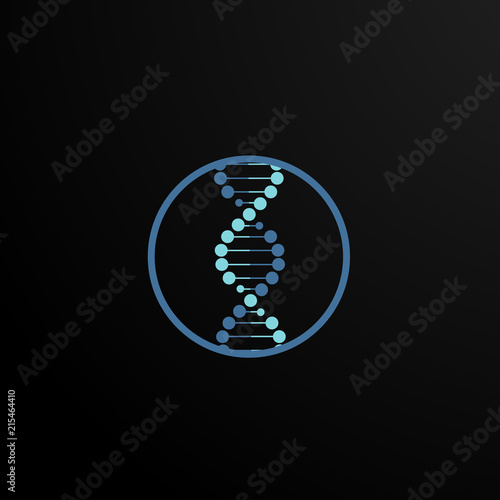 DNA  deoxyribonucleic acid  symbol  abstract logo  sign symbol or mark vector 