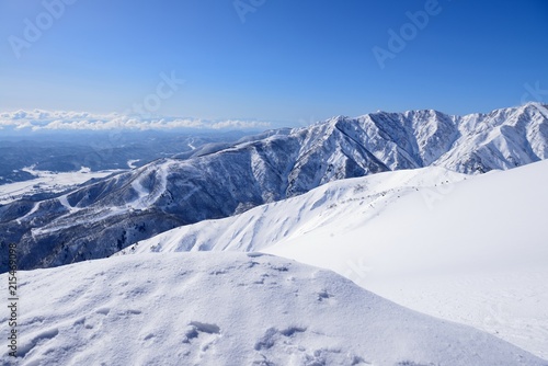 Hakuba snow mountain in Nagano Japan sunny weather © M_blue_surgeon
