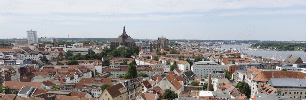 Aerial view of Rostock city