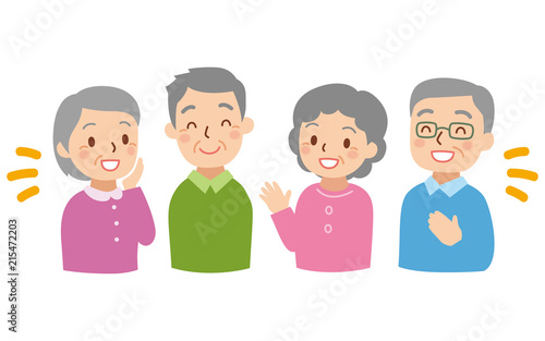 談笑するシニア世代