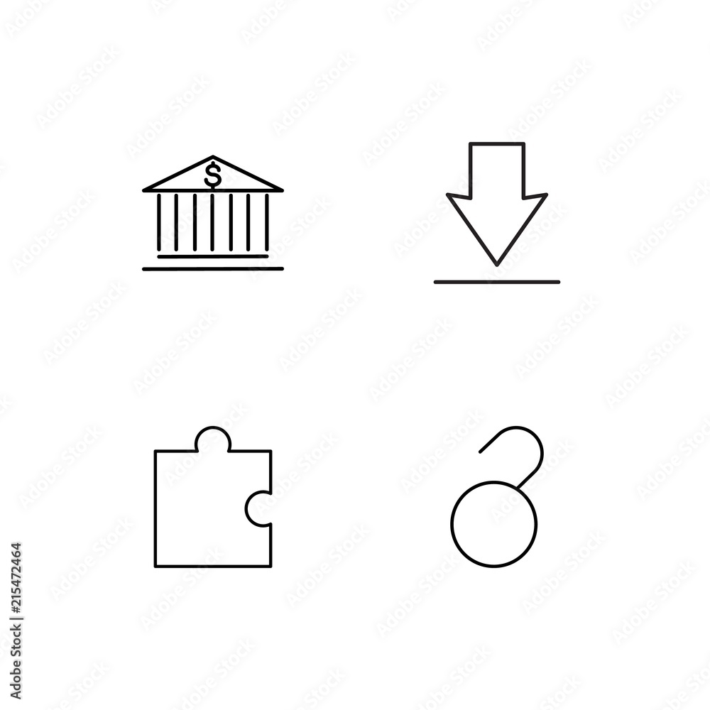 Business linear icons set. Simple outline vector icons Business linear icons set. Simple outline vector icons
